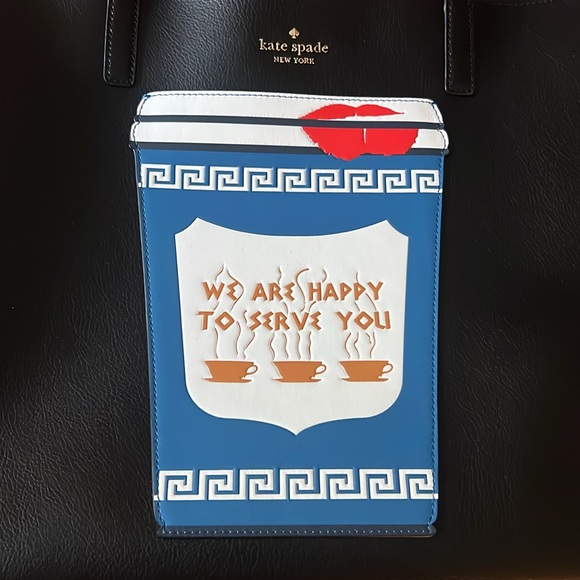 Kate Spade NYC Black Leather Tote Bag - Picture 5 of 10